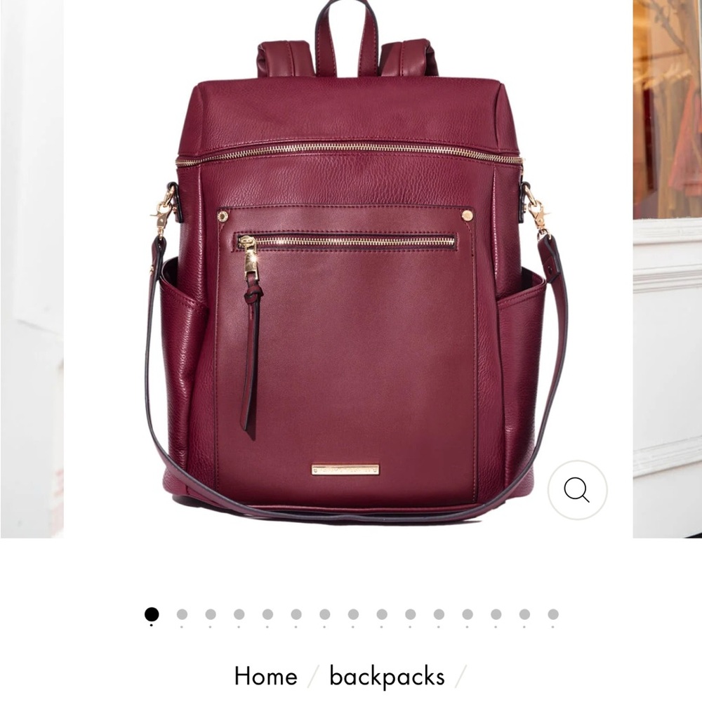 NEW Commuter Berry Red Backpack with Tech Case